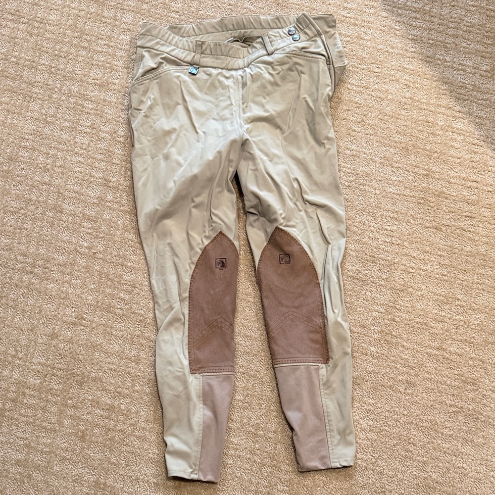 Romfh Tan Riding Breeches with Brown Patches